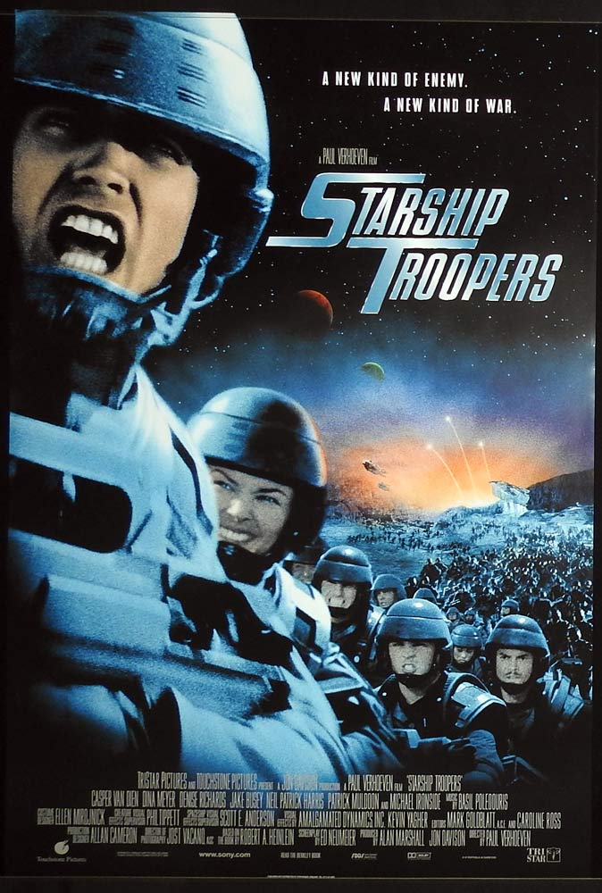 STARSHIP TROOPERS Original US Teaser One sheet Movie poster Casper Van Dien Dina Meyer