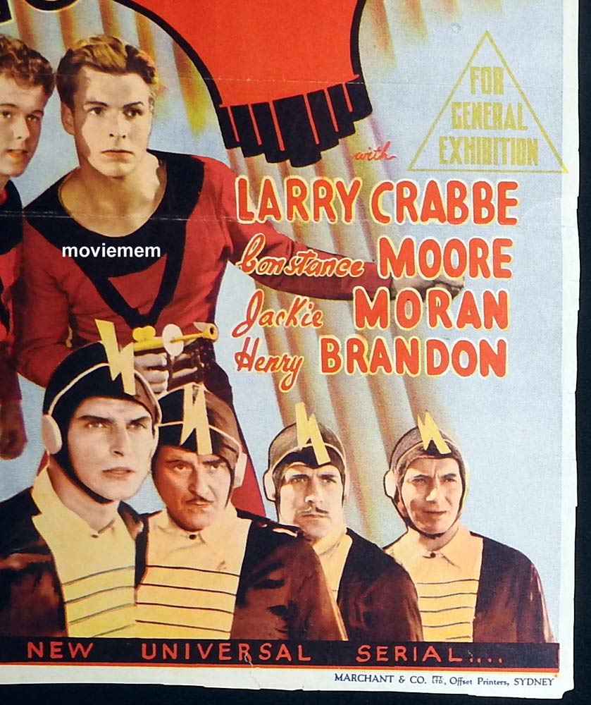 BUCK ROGERS Original Daybill Movie Poster Buster Crabbe Serial Sci Fi 1939