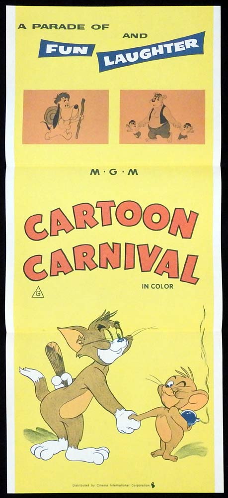CARTOON CARNIVAL Original Daybill Movie Poster Tom and Jerry