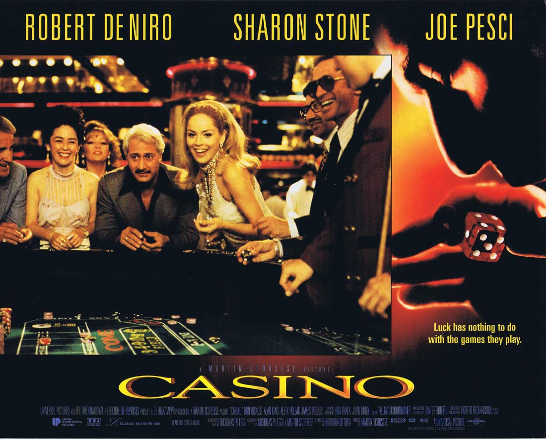 CASINO Original US Lobby Card 2 Robert De Niro Sharon Stone Joe Pesci