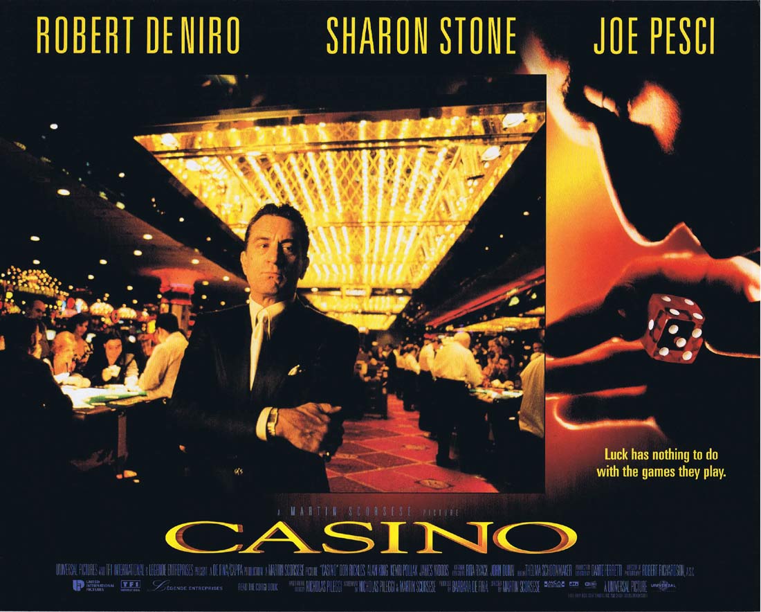 CASINO Original US Lobby Card 5 Robert De Niro Sharon Stone Joe Pesci