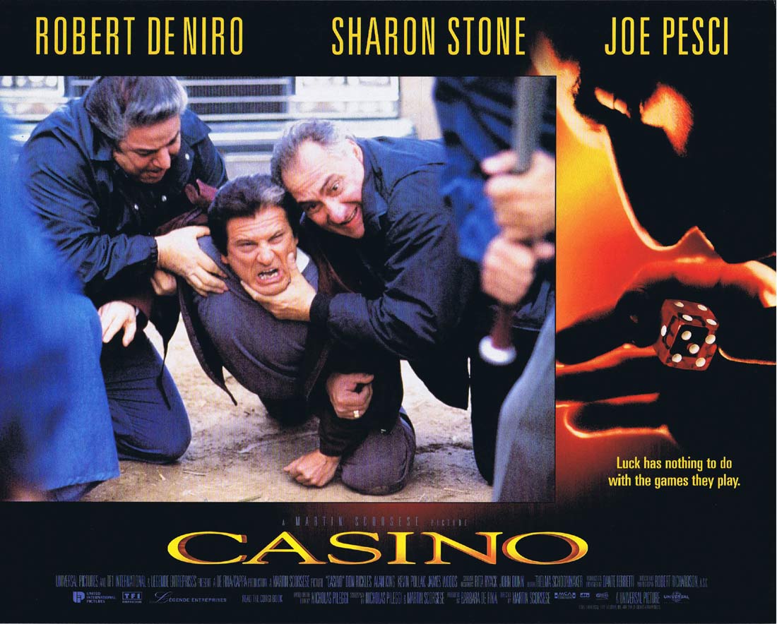 CASINO Original US Lobby Card 6 Robert De Niro Sharon Stone Joe Pesci