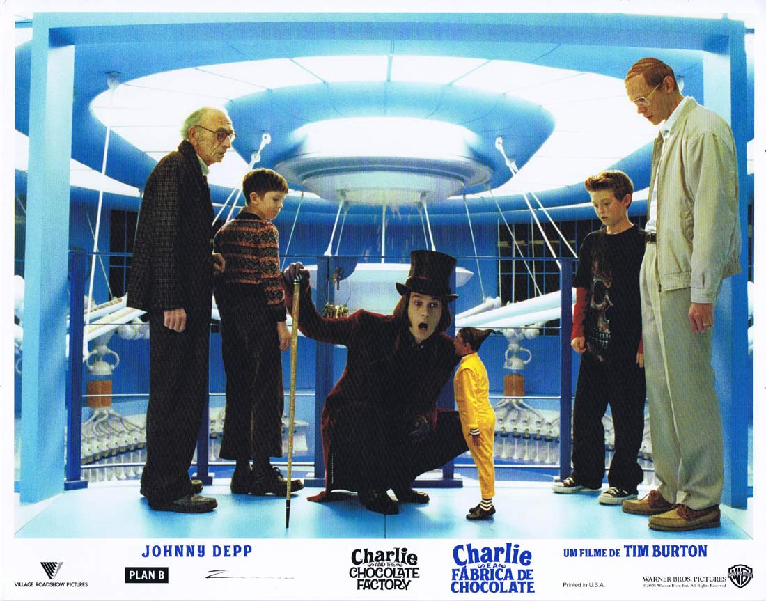 CHARLIE AND THE CHOCOLATE FACTORY Original Lobby Card 3 Johnny Depp