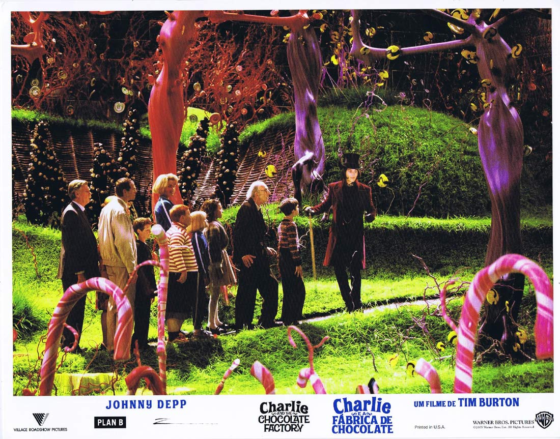 CHARLIE AND THE CHOCOLATE FACTORY Original Lobby Card 4 Johnny Depp