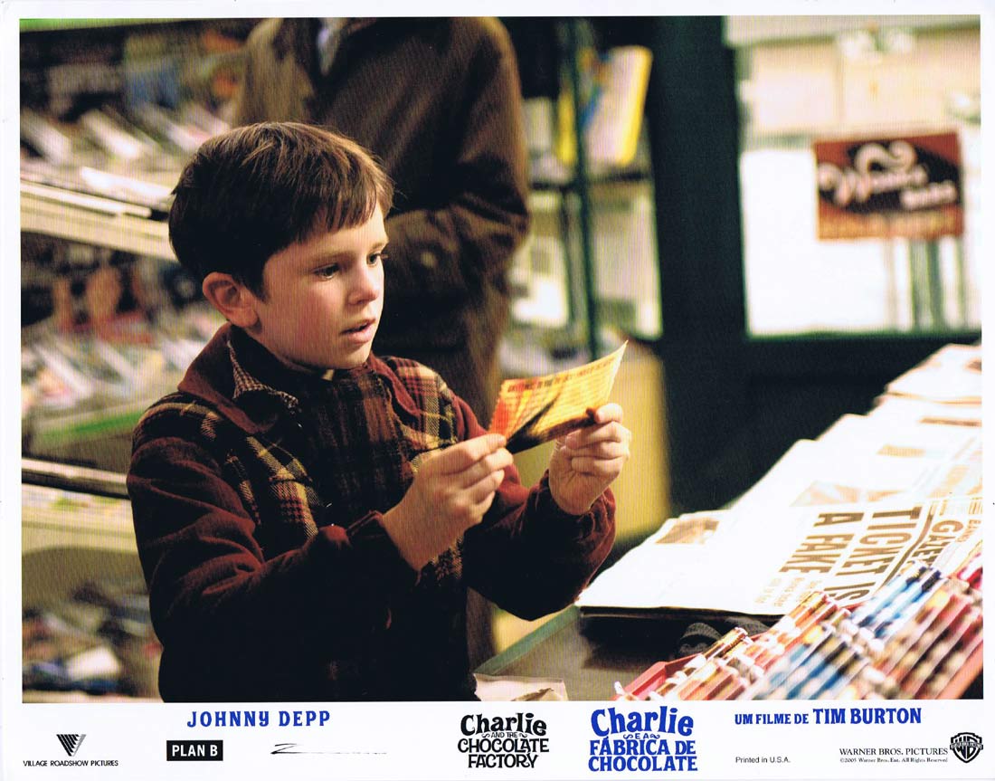 CHARLIE AND THE CHOCOLATE FACTORY Original Lobby Card 5 Johnny Depp