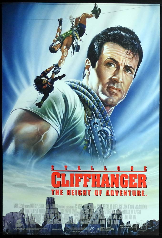 CLIFFHANGER Original US INT One sheet Movie poster Sylvester Stallone