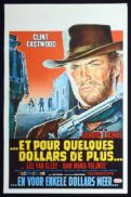 FOR A FEW DOLLARS MORE Original 1970sr Belgian Movie Poster Clint Eastwood