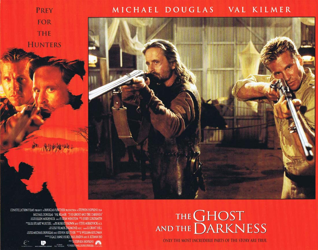 THE GHOST AND THE DARKNESS Original US Lobby Card 1 Michael Douglas Val Kilmer