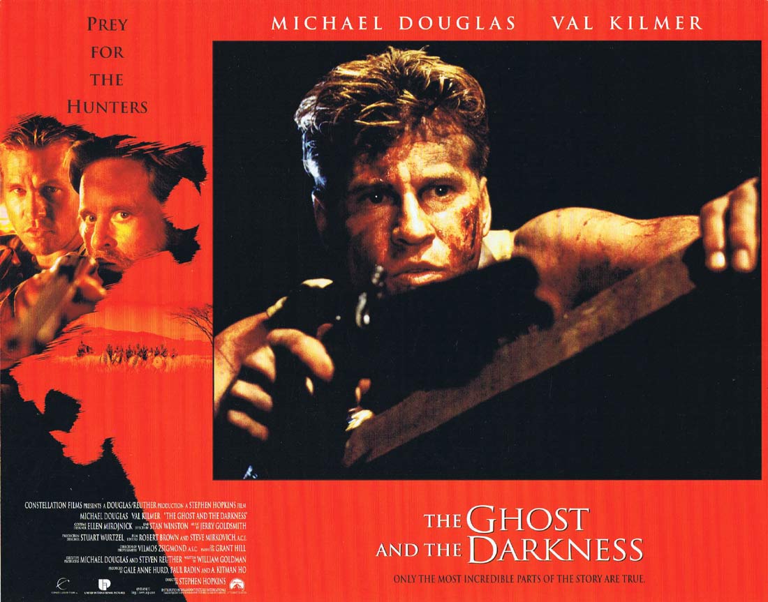 THE GHOST AND THE DARKNESS Original US Lobby Card 2 Michael Douglas Val Kilmer