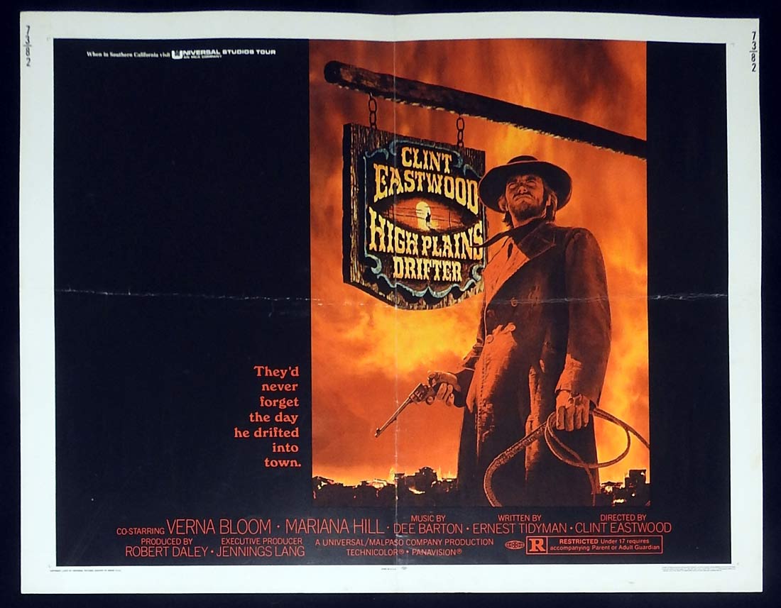 HIGH PLAINS DRIFTER Original US Half Sheet Movie poster Clint Eastwood