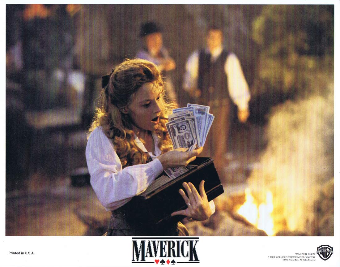 MAVERICK Original Lobby Card 5 Mel Gibson Jodie Foster