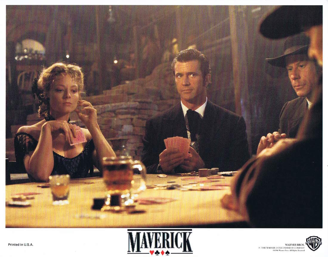 MAVERICK Original Lobby Card 8 Mel Gibson Jodie Foster