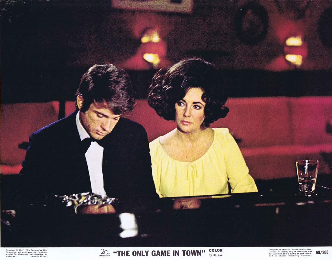 THE ONLY GAME IN TOWN Original Lobby Card 5 Elizabeth Taylor Warren Beatty