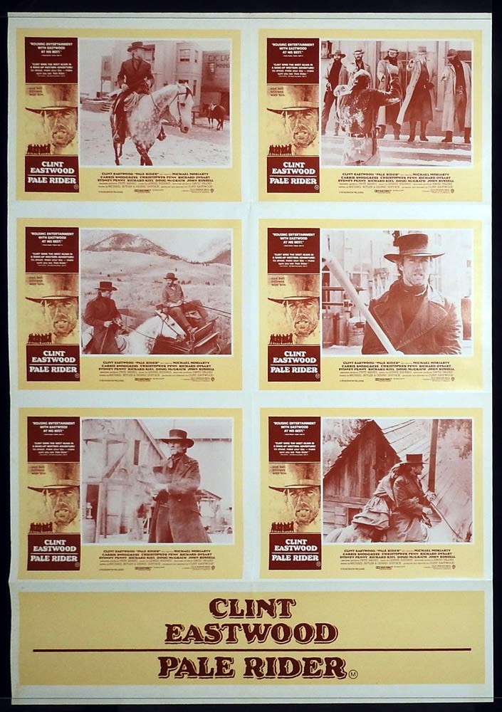 PALE RIDER Original UNCUT Australian Photo sheet Movie poster Clint Eastwood