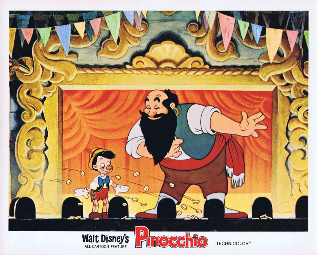 PINOCCHIO Original 1962r Lobby Card 3 Disney Classic