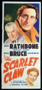 THE SCARLET CLAW Original Daybill Movie Poster Sherlock Holmes 1944