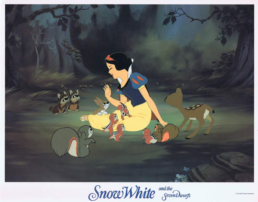 SNOW WHITE AND THE SEVEN DWARFS Original 1987r Lobby Card 5 Disney
