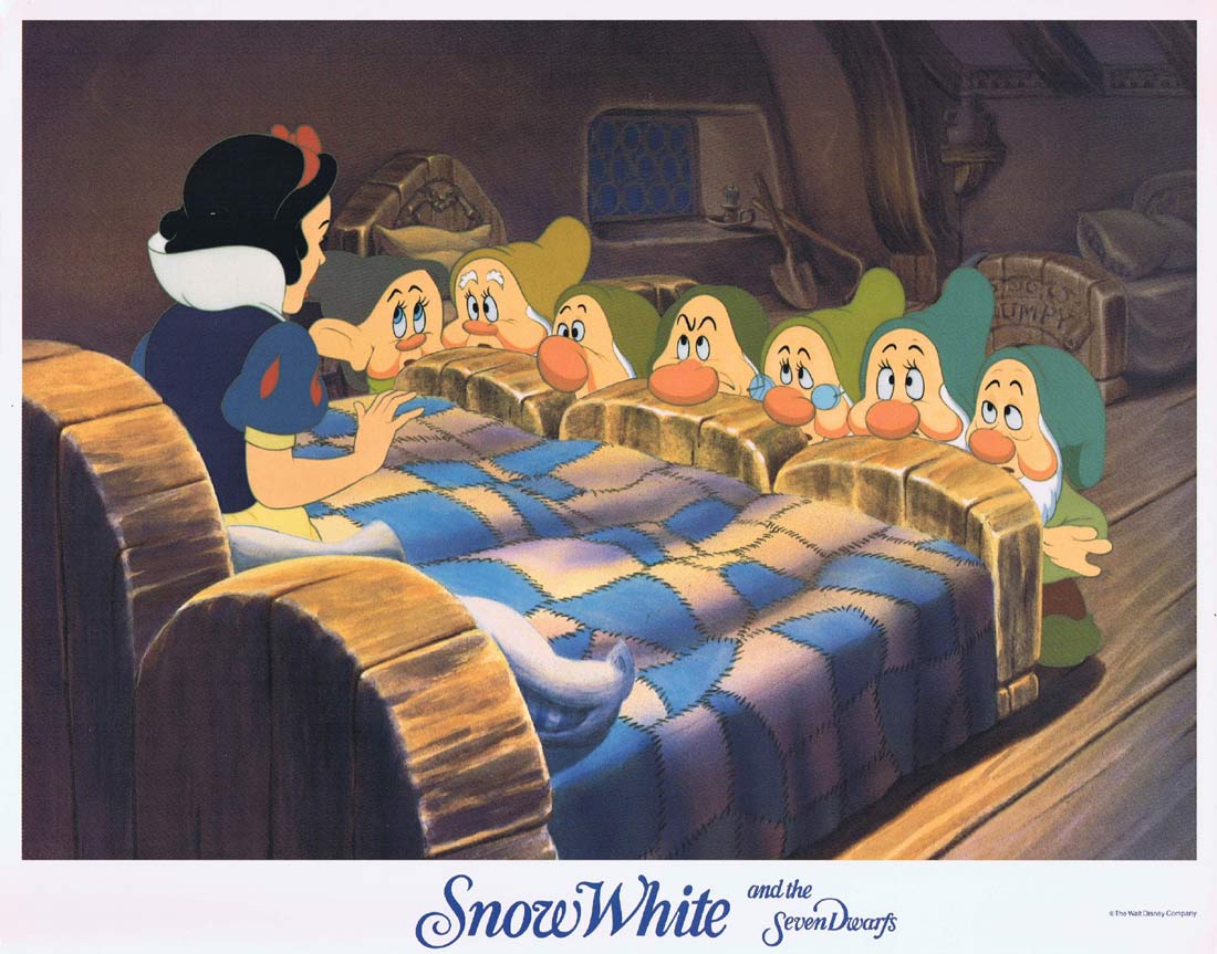 SNOW WHITE AND THE SEVEN DWARFS Original 1987r Lobby Card 8 Disney