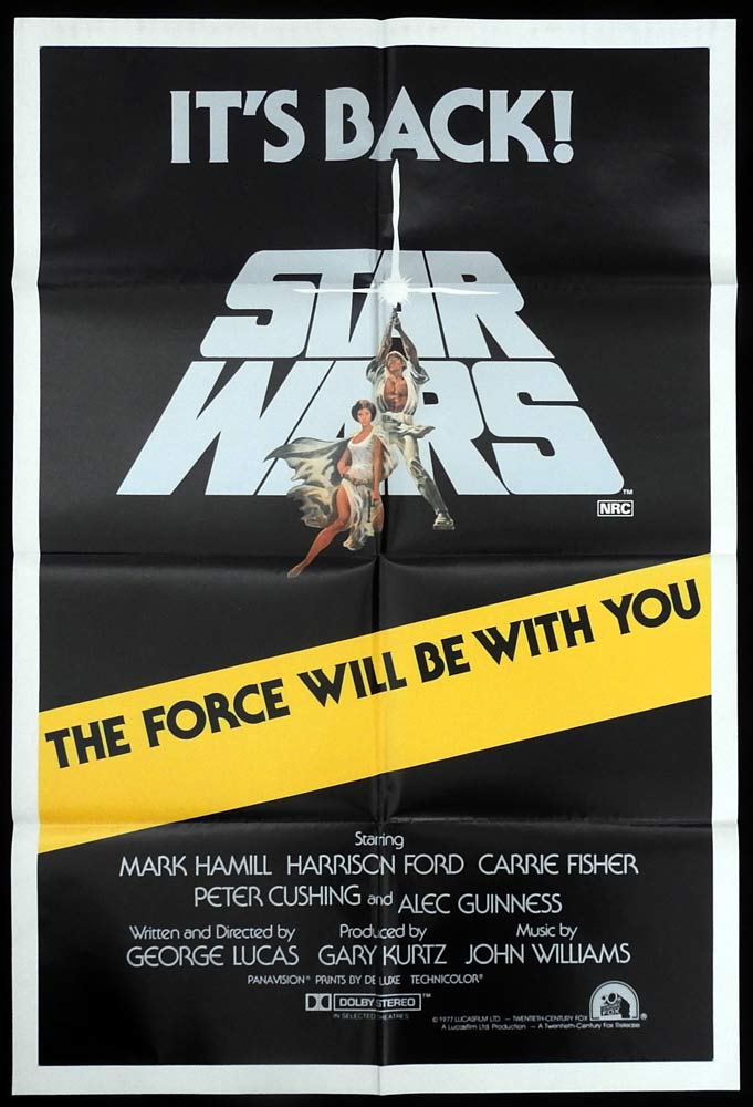 STAR WARS IT’S BACK Original 1980 Aust One Sheet Movie Poster