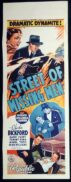 STREET OF MISSING MEN Original Long Daybill Movie Poster Charles Bickford Film Noir