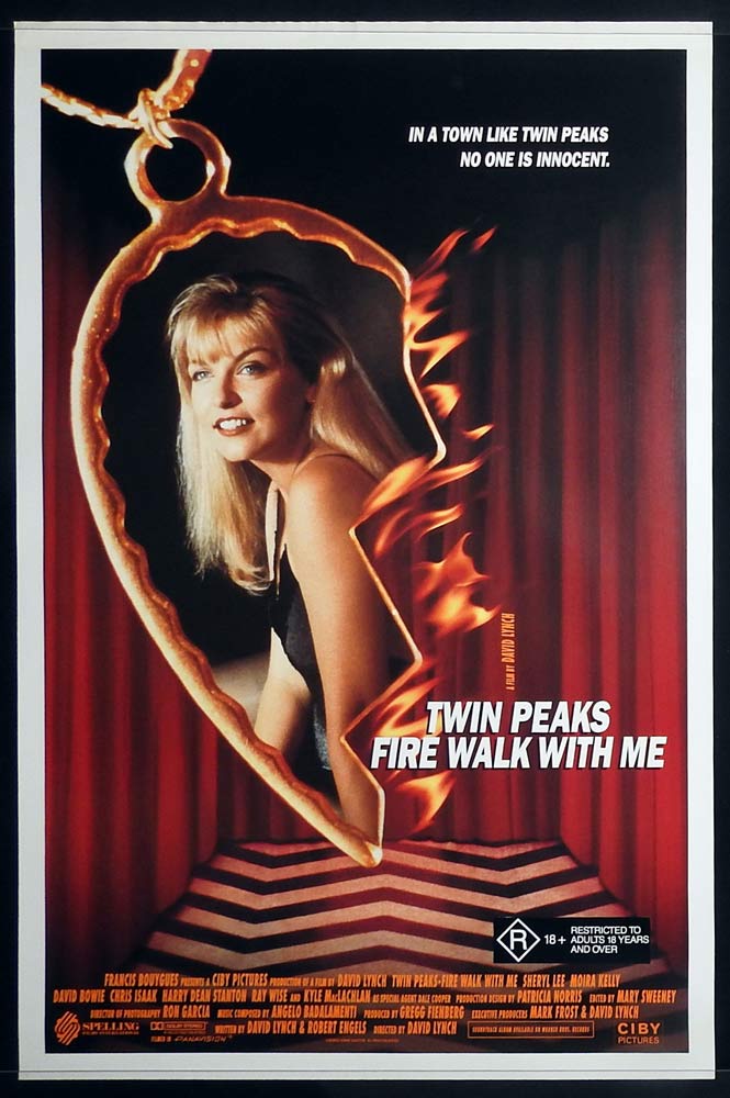 TWIN PEAKS FIRE WALK WITH ME Original US One sheet Movie poster David Bowie