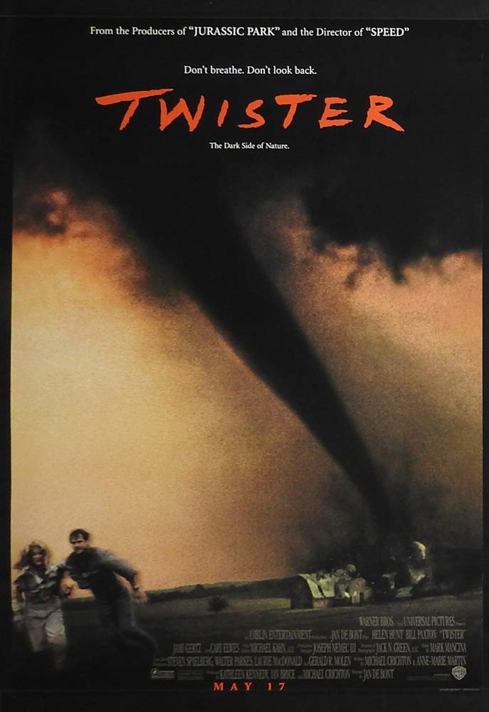 TWISTER Original ROLLED US One sheet Movie poster Helen Hunt Bill Paxton