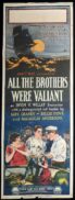 ALL THE BROTHERS WERE VALIANT Original Long Daybill Movie Poster Lon Chaney 1923