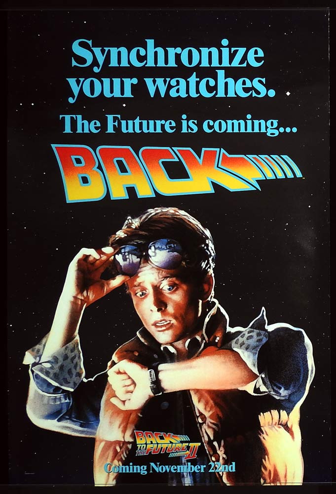 BACK TO THE FUTURE II Original US DS Teaser One sheet Movie poster 2