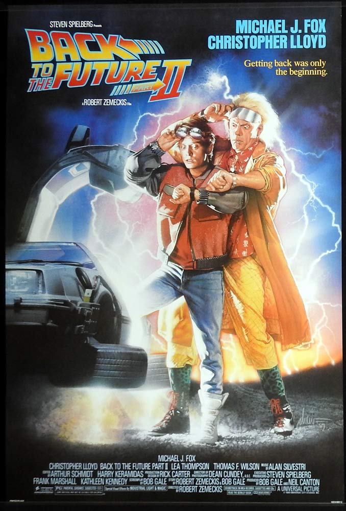 BACK TO THE FUTURE II Original US SS One sheet Movie poster Michael J. Fox 2