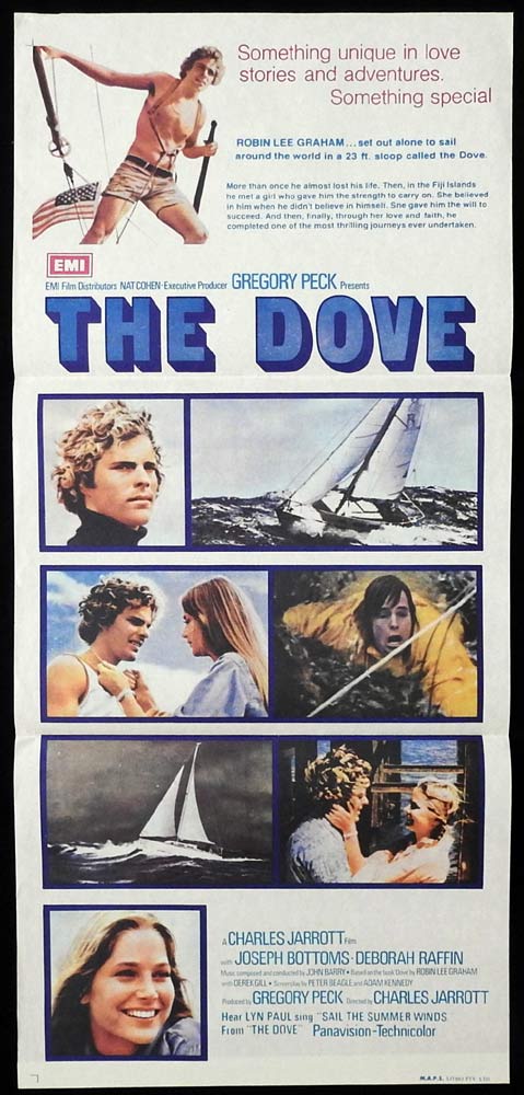 THE DOVE Original Daybill Movie Poster Joseph Bottoms Deborah Raffin