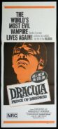 DRACULA PRINCE OF DARKNESS Daybill Movie poster Christopher Lee