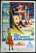 THE NIGHT THE WORLD EXPLODED Original One sheet Movie poster Sci Fi