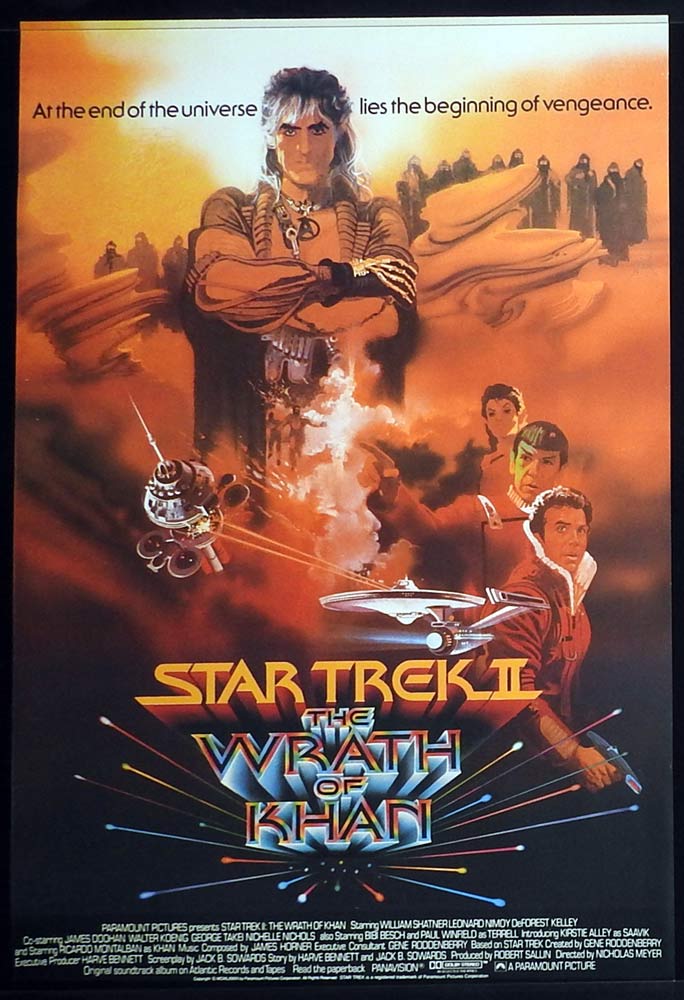 STAR TREK II Original US INT One sheet Movie poster William Shatner
