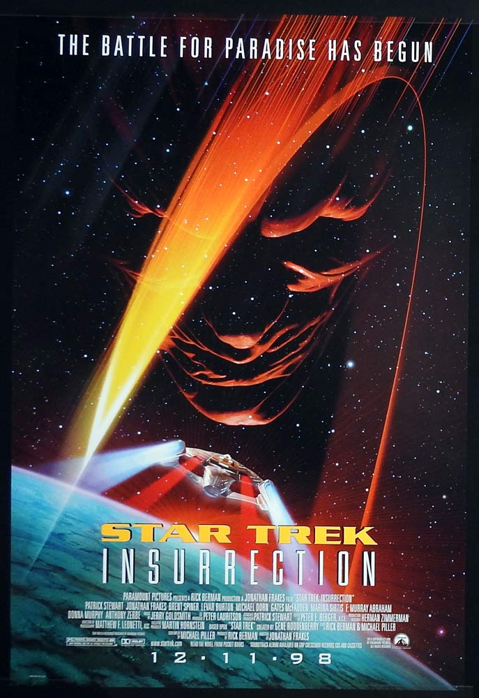 STAR TREK INSURRECTION Original US One sheet Movie poster Patrick Stewart