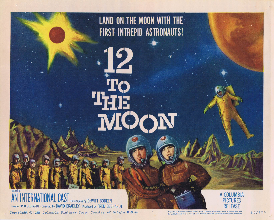 12 TO THE MOON Original Title Lobby Card Tom Conway Science Fiction 1960