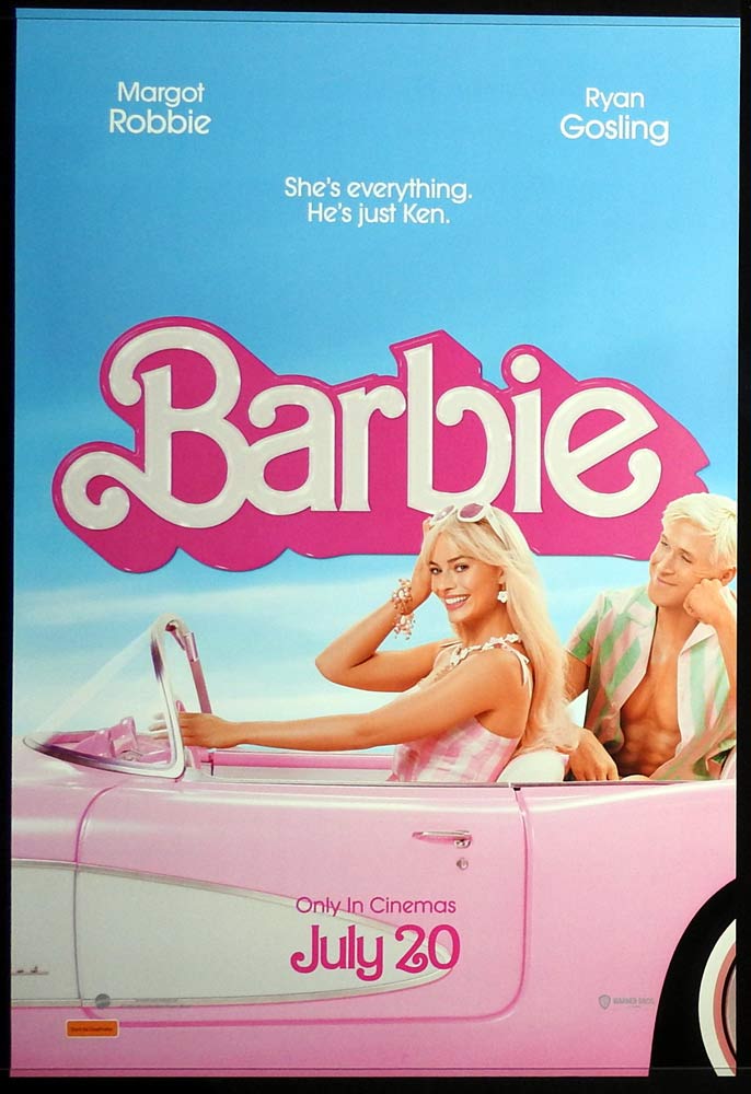 BARBIE Original DS AUST One sheet Movie poster Margot Robbie Chevrolet Corvette