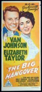 THE BIG HANGOVER Original Daybill Movie Poster Elizabeth Taylor Van Johnson