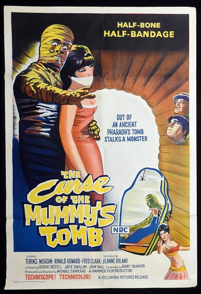 CURSE OF THE MUMMY’S TOMB Original Australian One sheet Movie poster Hammer