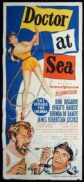 DOCTOR AT SEA Original Daybill Movie poster Dirk Bogarde Brigitte Bardot