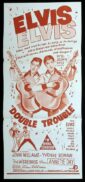 DOUBLE TROUBLE Original One Colour Daybill Movie Poster Elvis Presley