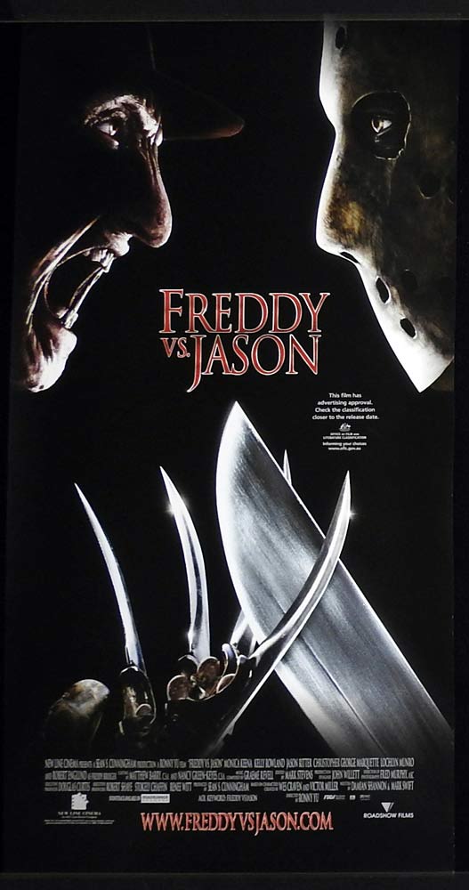 FREDDY VS JASON Original ROLLED Daybill Movie Poster Johnny Depp Kelly Rowland