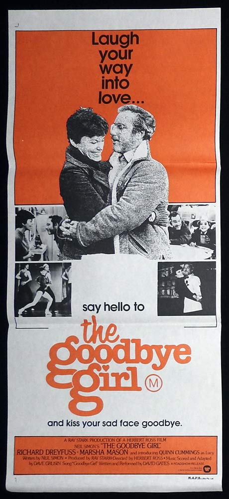 THE GOODBYE GIRL Original Daybill Movie poster Richard Dreyfuss