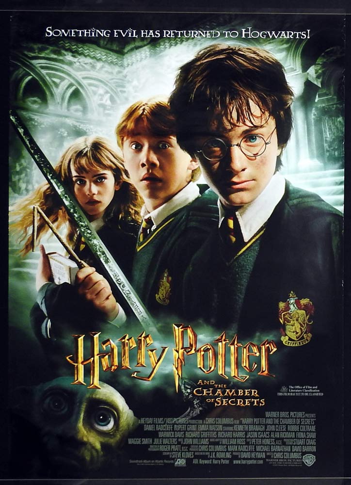 HARRY POTTER AND THE CHAMBER OF SECRETS Original AU One sheet Movie poster