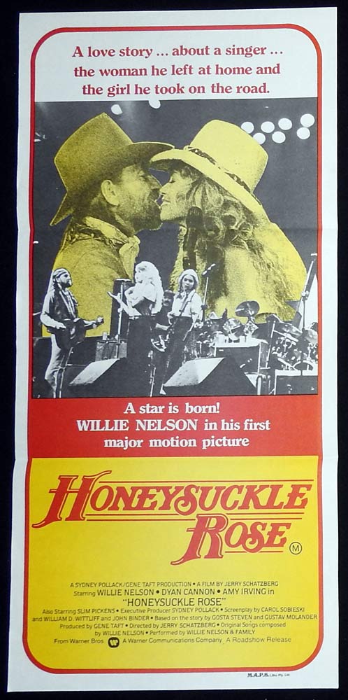 HONEYSUCKLE ROSE Original Daybill Movie Poster Willie Nelson Dyan Cannon