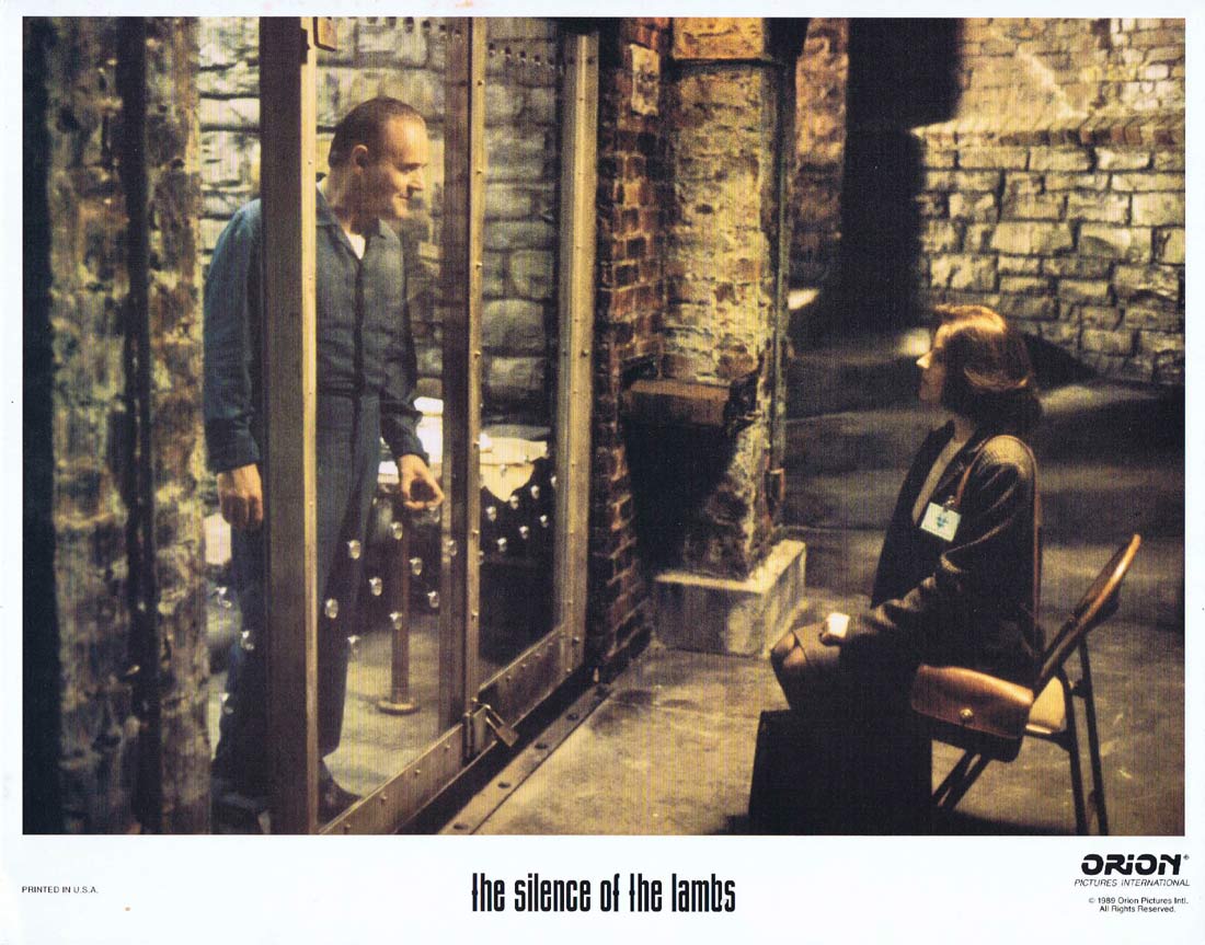 SILENCE OF THE LAMBS Original Lobby Card 2 Jodie Foster Anthony Hopkins
