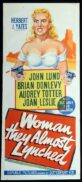 THE WOMAN THEY ALMOST LYNCHED Original Daybill Movie Poster Audrey Totter