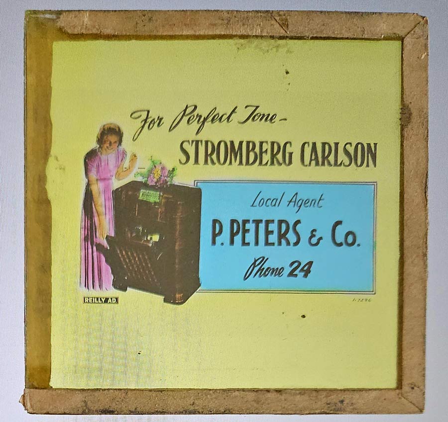 STROMBERG CARLSON RADIOGRAM 1950s Movie Glass Lantern Slide