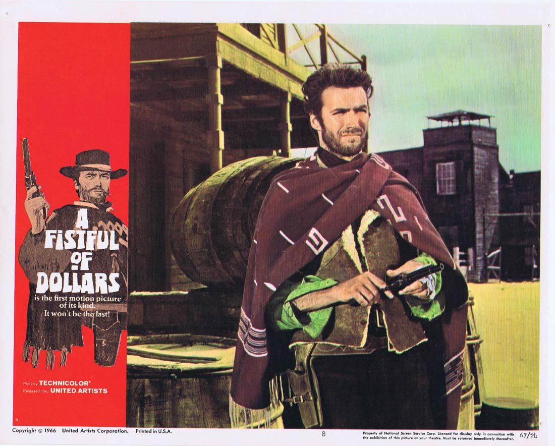 A FISTFUL OF DOLLARS Original Lobby Card 8 Clint Eastwood Sergio Leone