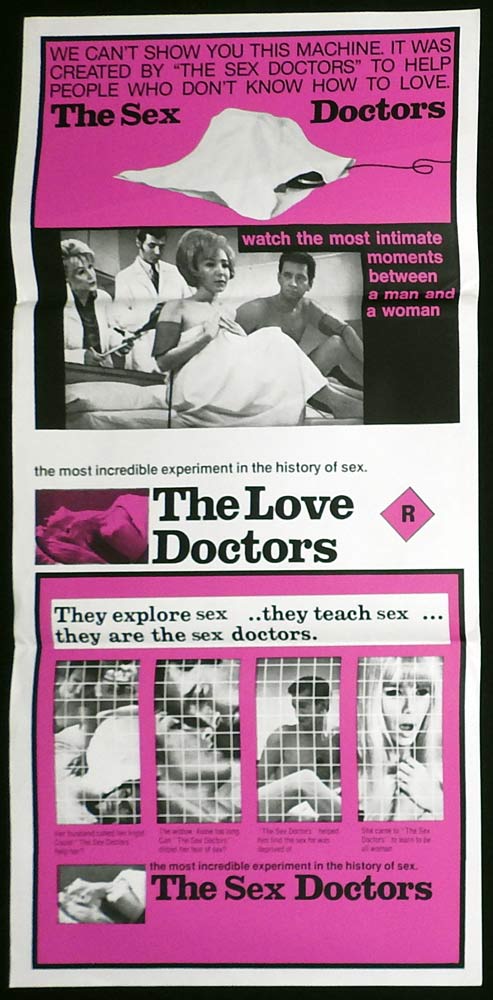 THE LOVE DOCTORS Original Daybill Movie Poster Ann Jannin Sexploitation